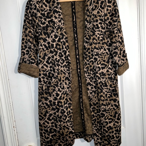 ❤️ ADYSON PARKER ROLL TAB LONGLINE ANIMAL PRINT JACKET WINTER WORK WEAR - Picture 7 of 8